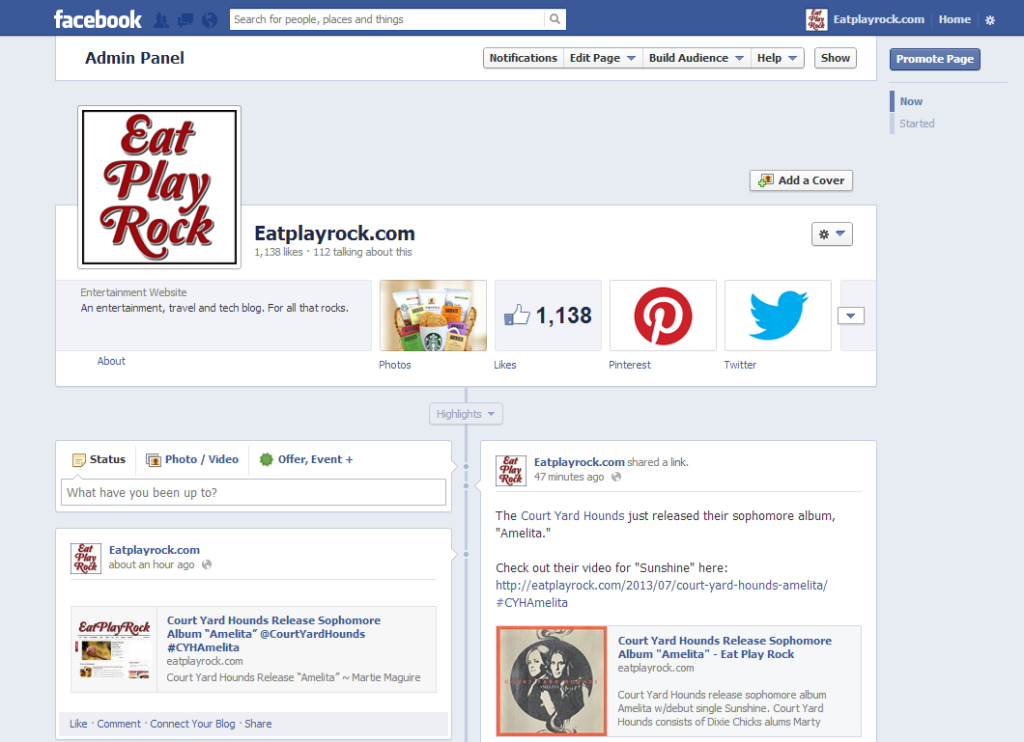 Eat Play Rock Facebook page
