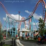 Roller Coaster at Carowinds Theme Park and Amusement Park in Charlotte North Carolina and South Carolina
